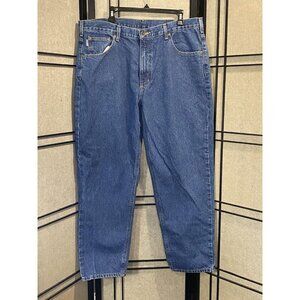 Carhartt Straight Traditional Fit Jeans Mens 40 X 30 100% Cotton Medium Wash